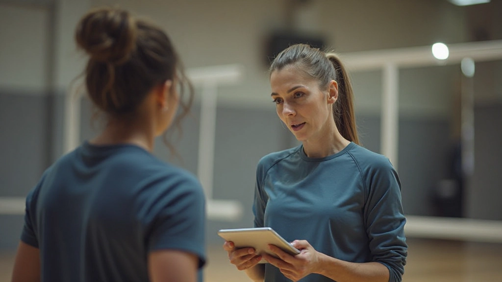 A specialized coach monitors and evaluates a player's performance during an advanced physical training program