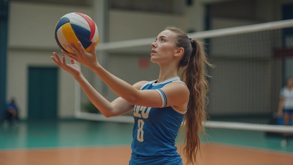 Powerful serving technique in volleyball