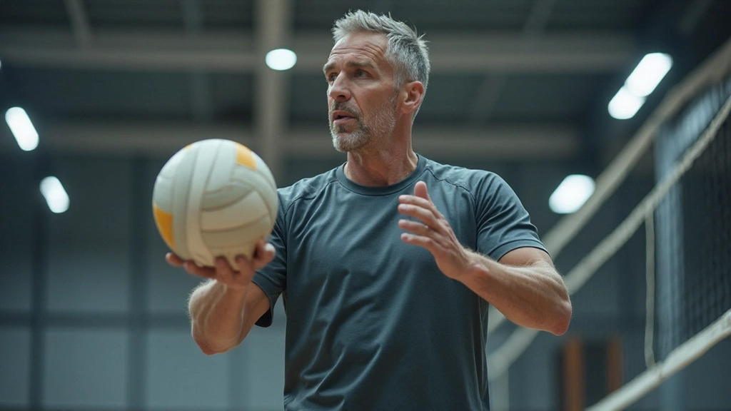 A volleyball coach explains serving techniques